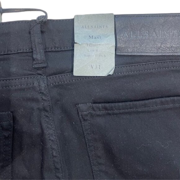 NWT All Saints Black Mast Skinny Jeans ♠️  - Size 31 - Picture 4 of 4